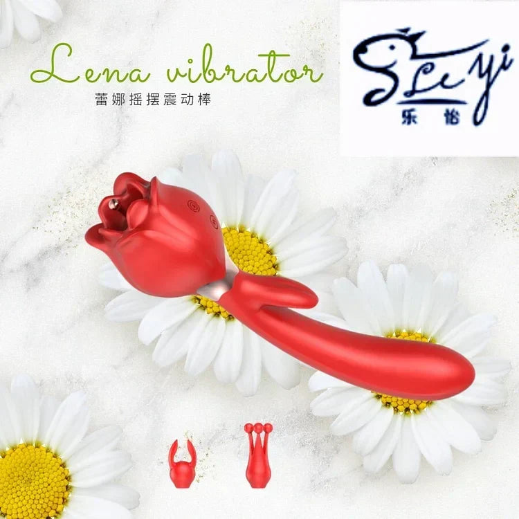 Manting Hualeina Vibrating Stick 10 Frequency Vibration 3 Frequency Swing Dual Vibration Multi-function Sex Toy